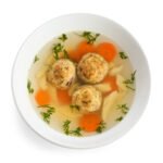 Bowl,Of,Jewish,Matzoh,Balls,Soup,Isolated,On,White,,Top